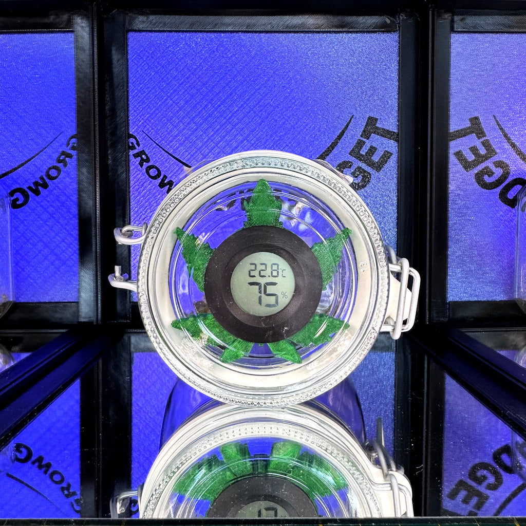 3er Set Thermo/Hygrometerhalterung Rund für Einmachglas 7 CM Leaf